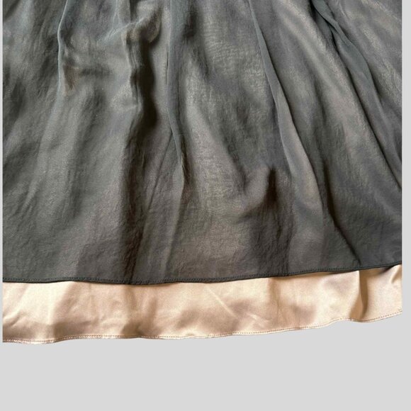 BCBG Max Azria Black & Blush Satin Chiffon Cocktail Dress Sz 8 | Y2K grunge - Picture 9 of 10